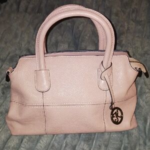 Pink Katee Handbag with Logo Charm